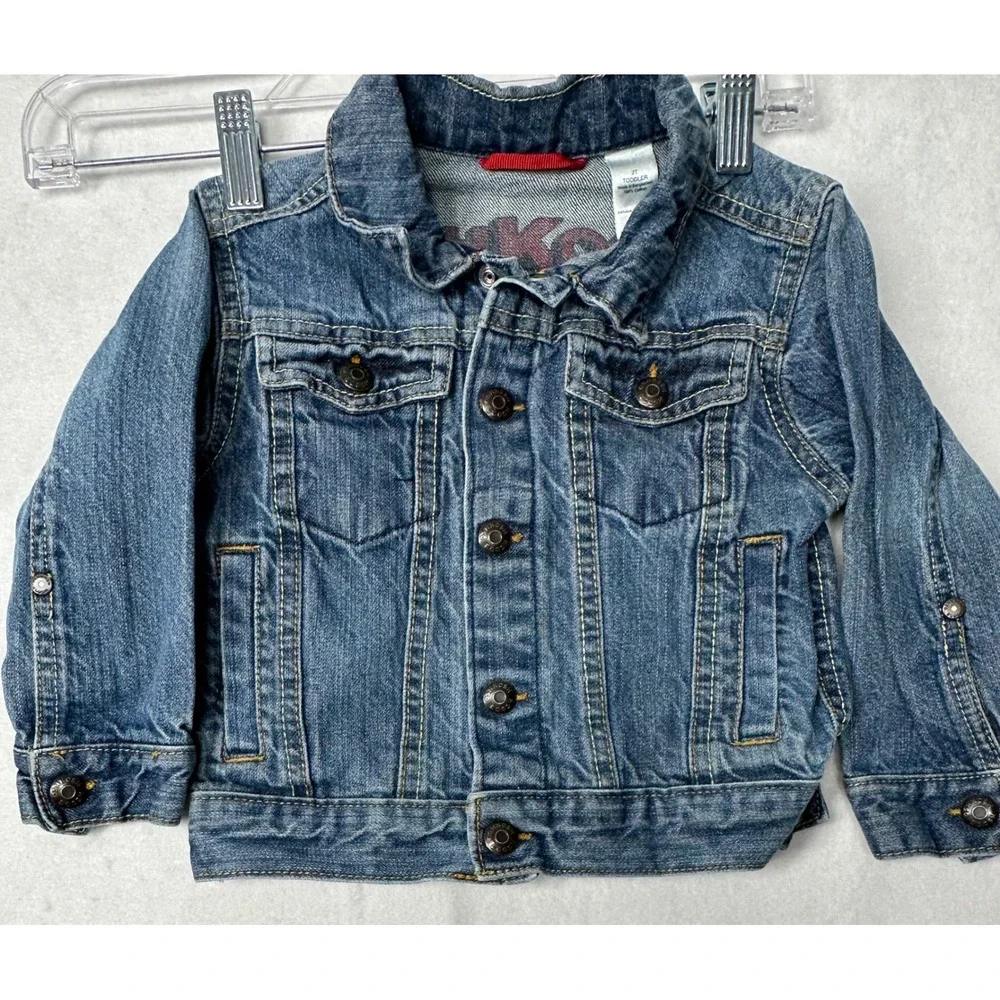 OshKosh B'gosh Toddler Denim Jacket Blue‎ Trucker Style Size 2T